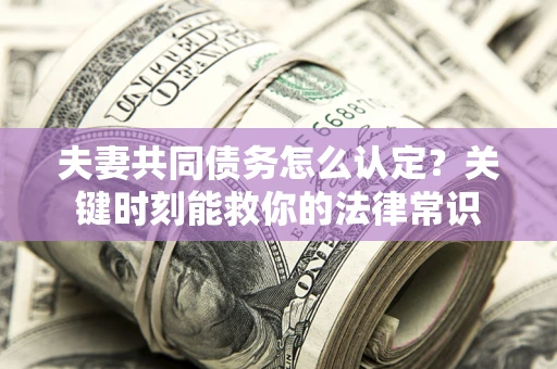 济南夫妻共同债务怎么认定？关键时刻能救你的法律常识
