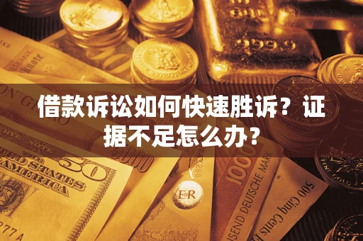 济南借款诉讼如何快速胜诉？证据不足怎么办？