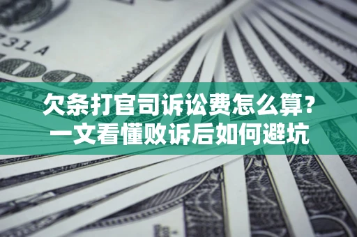 济南欠条打官司诉讼费怎么算？一文看懂败诉后如何避坑